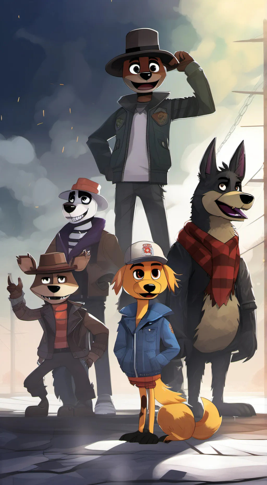 ai character: Freddy fazbear background