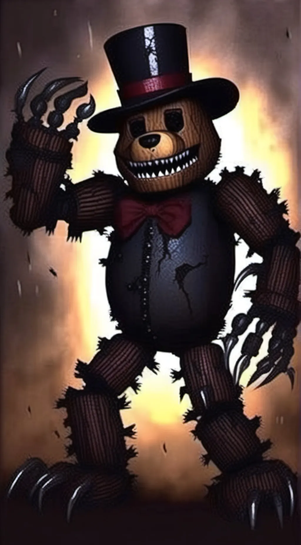 ai character: nightmare freddy  background