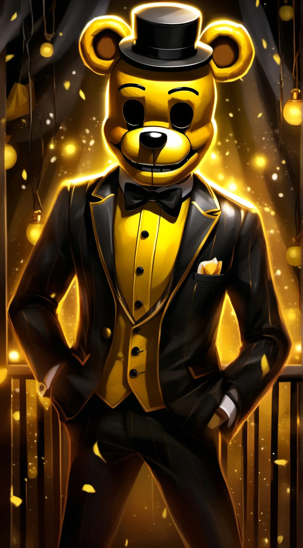 ai character: Golden Freddy background