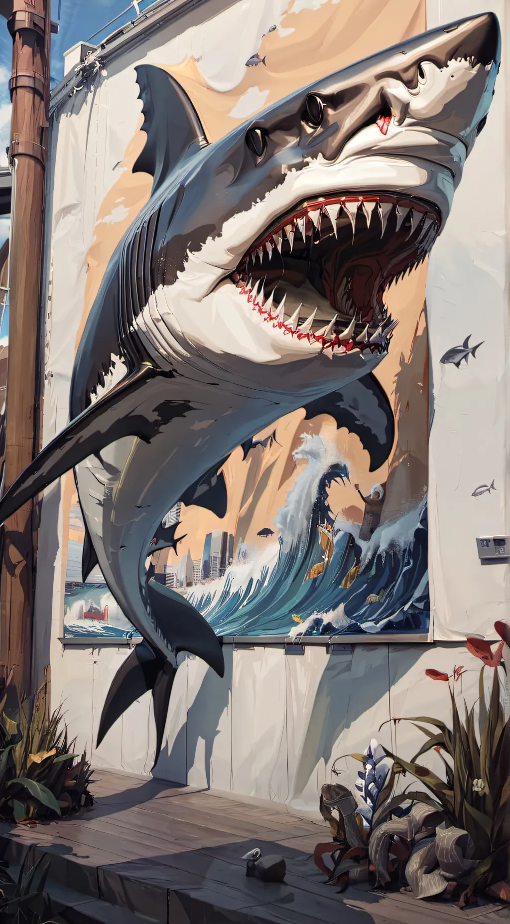 ai character: Shark background