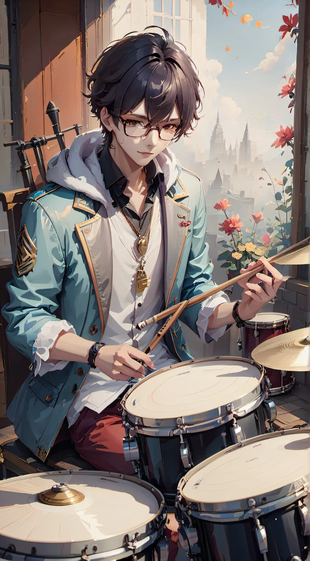 ai character: flam  background