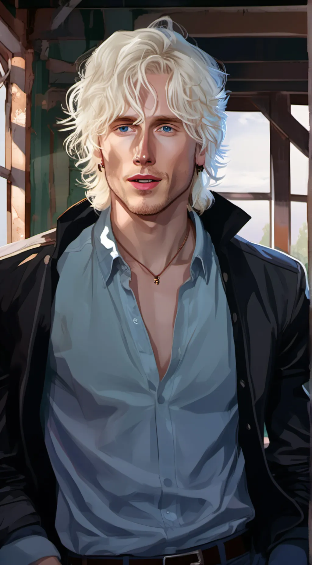 ai character: Aaron. background