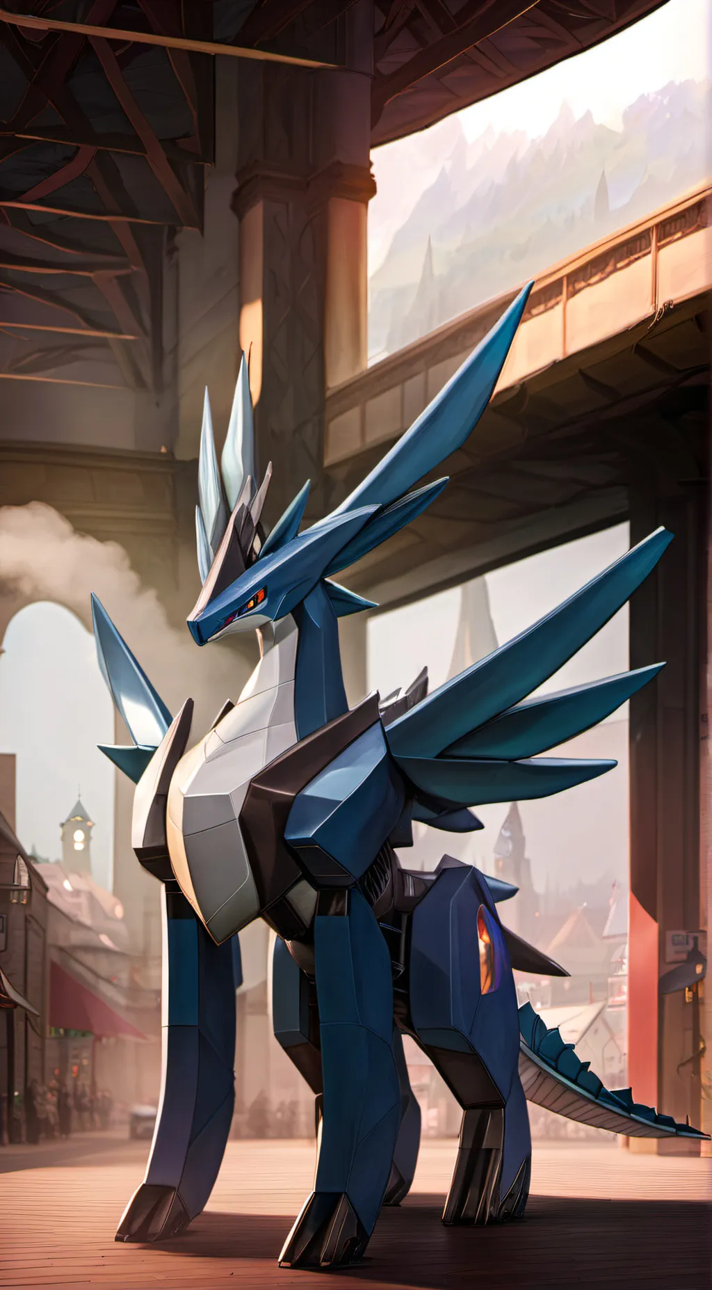 ai character: Dialga God of time background