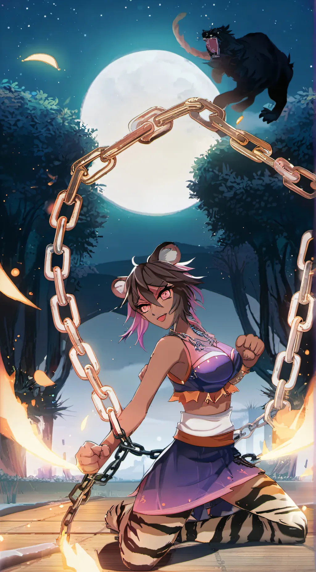 ai character: Roar background