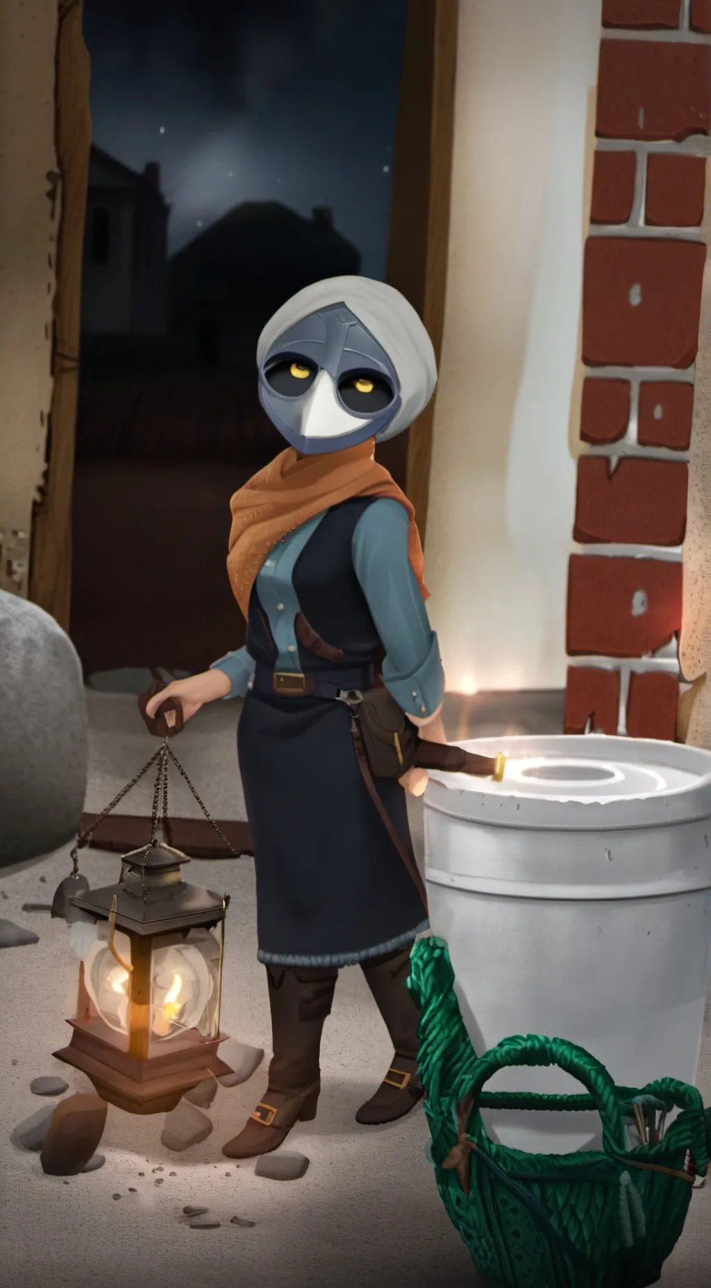 ai character: Lunar background