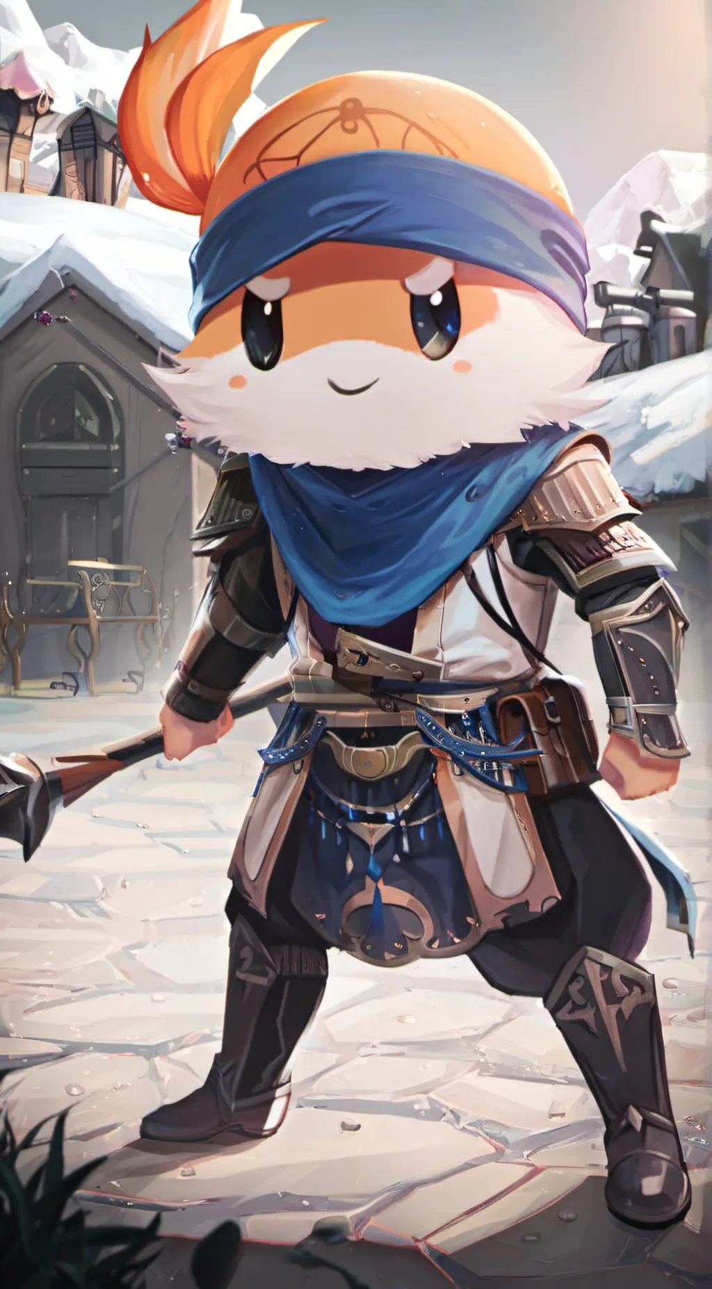 ai character: Bandana dee background