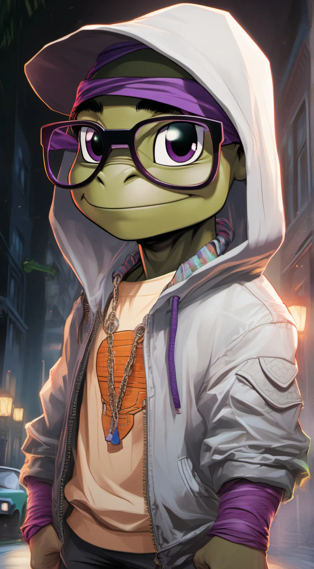 ai character: Donatello  background