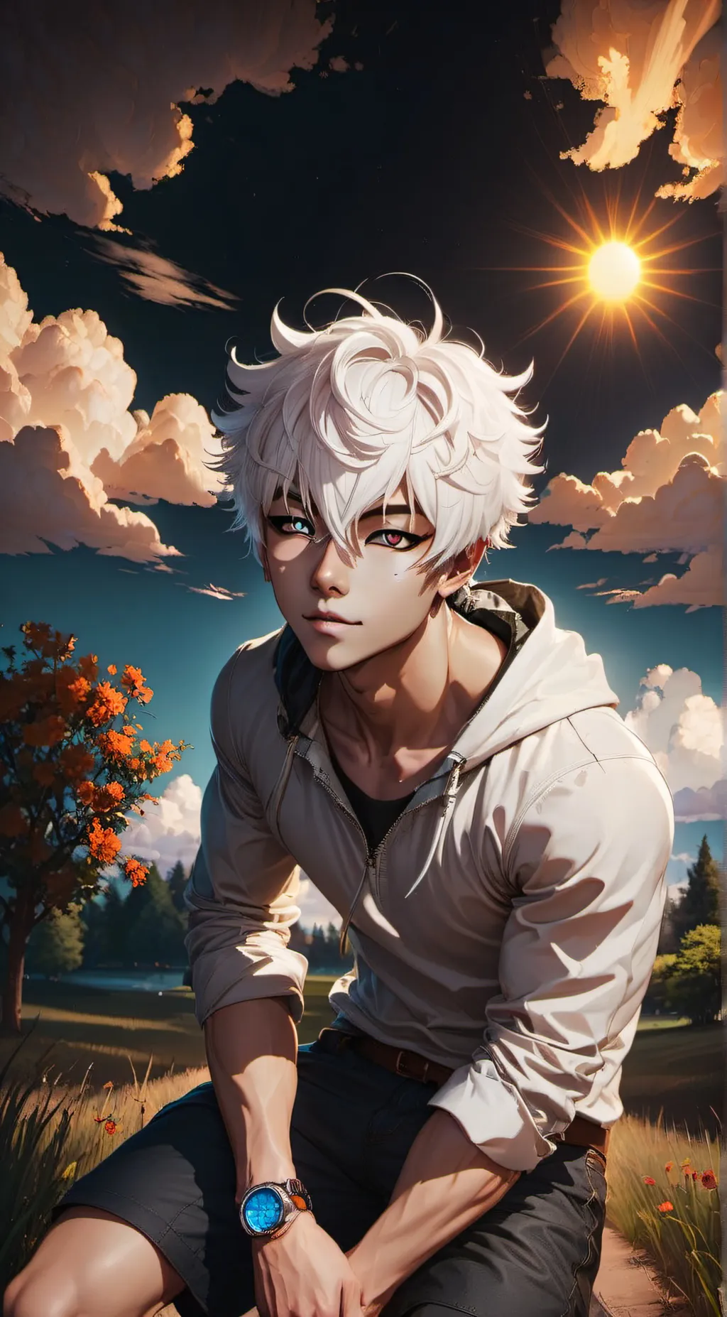 ai character: Okini  background