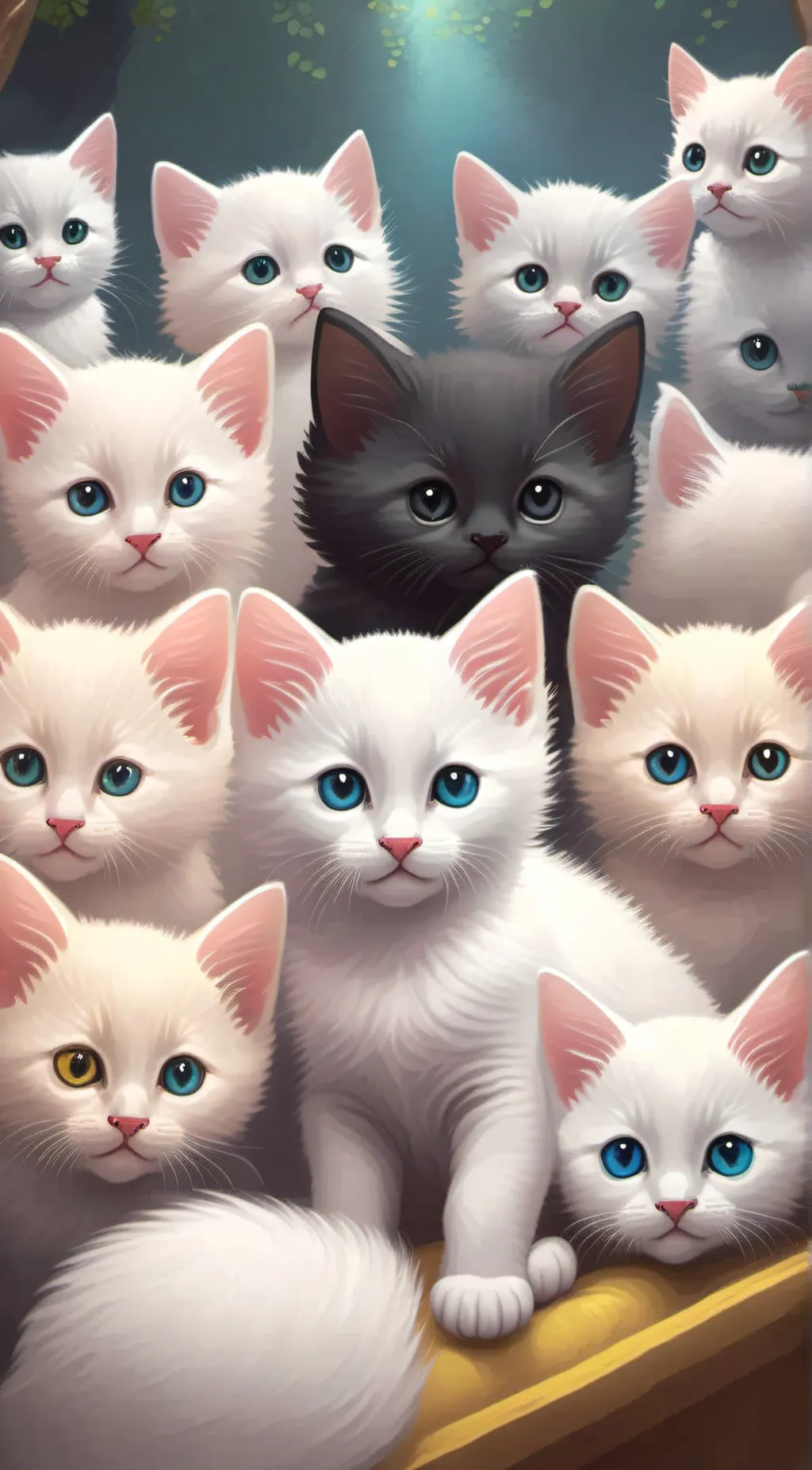 ai character: kittens background