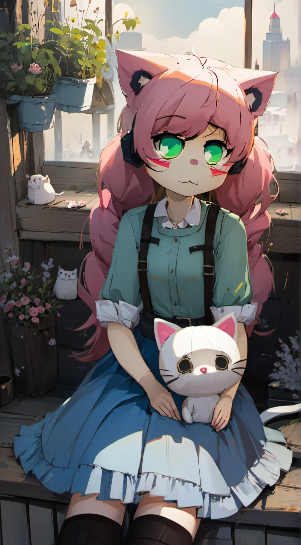 ai character: kittydoll  background