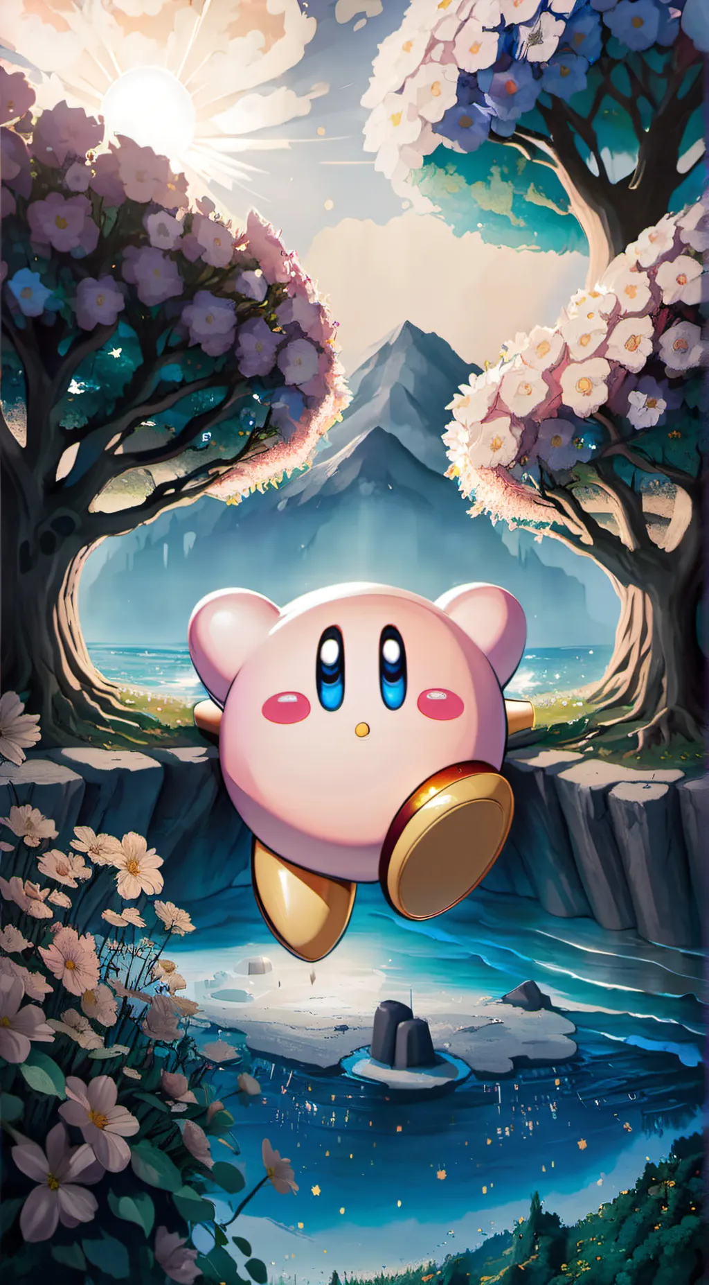 ai character: Hi I’m Kirby background