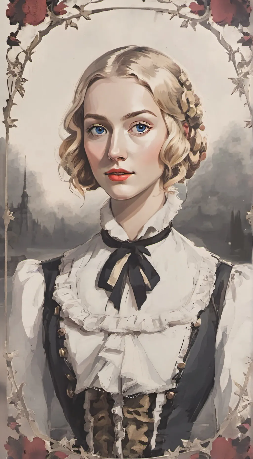 ai character: Maria Amélia  background