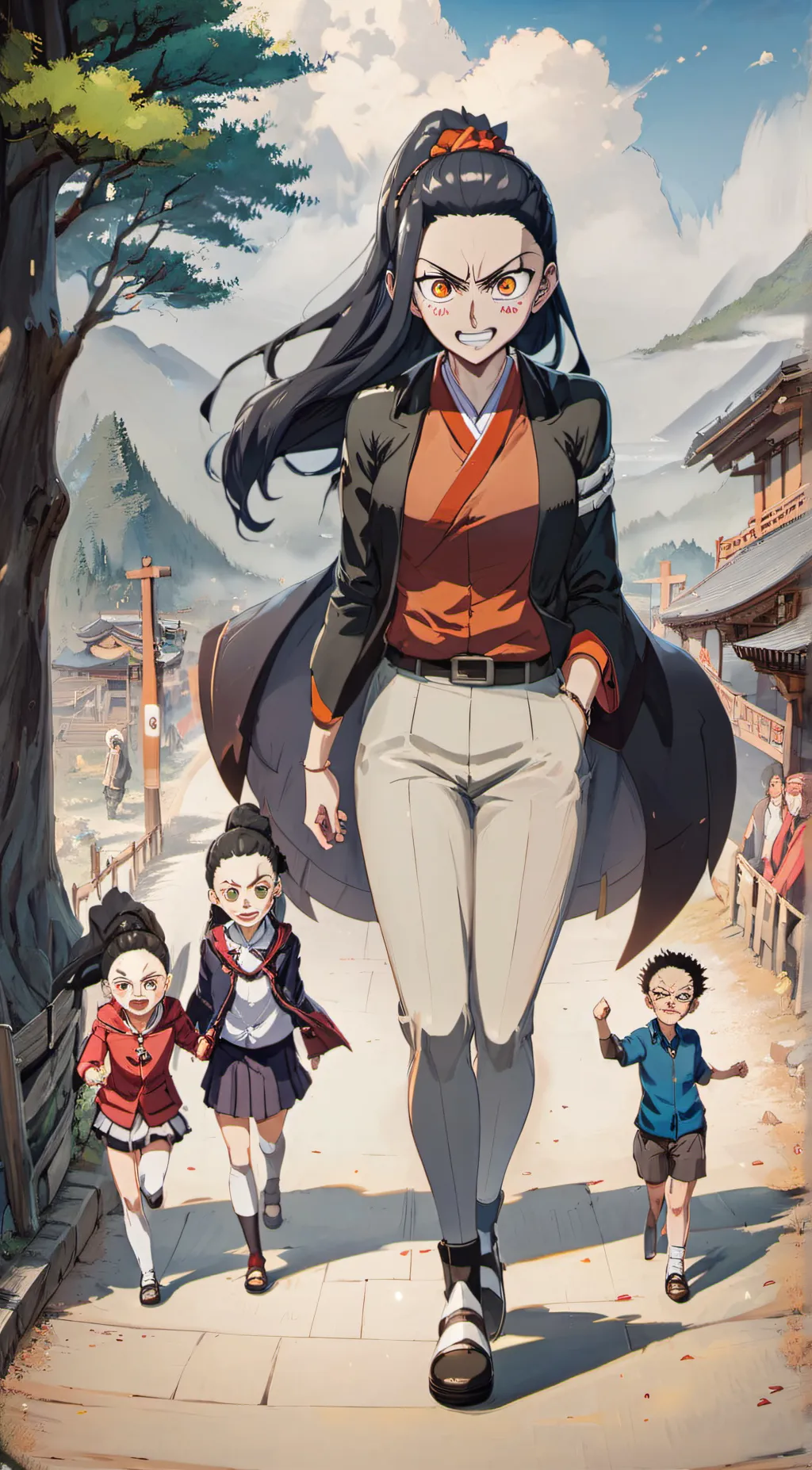 ai character: KAMADO FAMILY background
