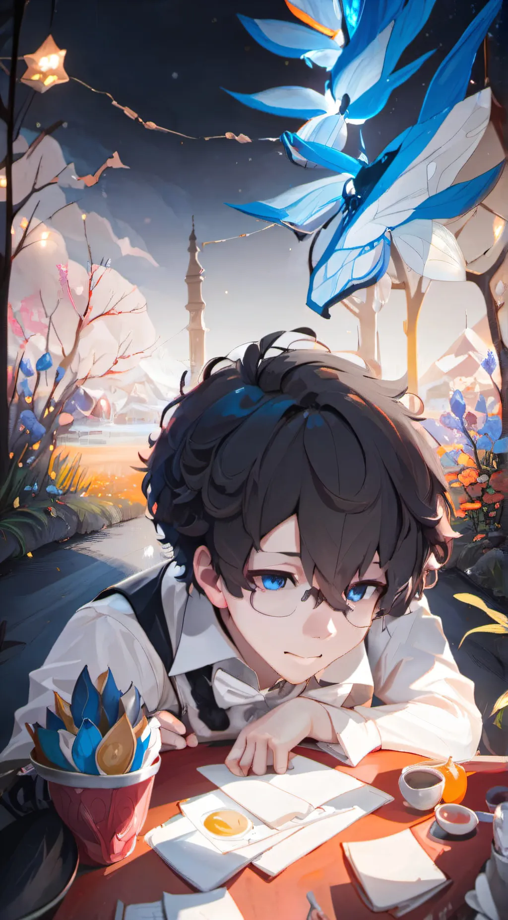 ai character: kitty 😺  background