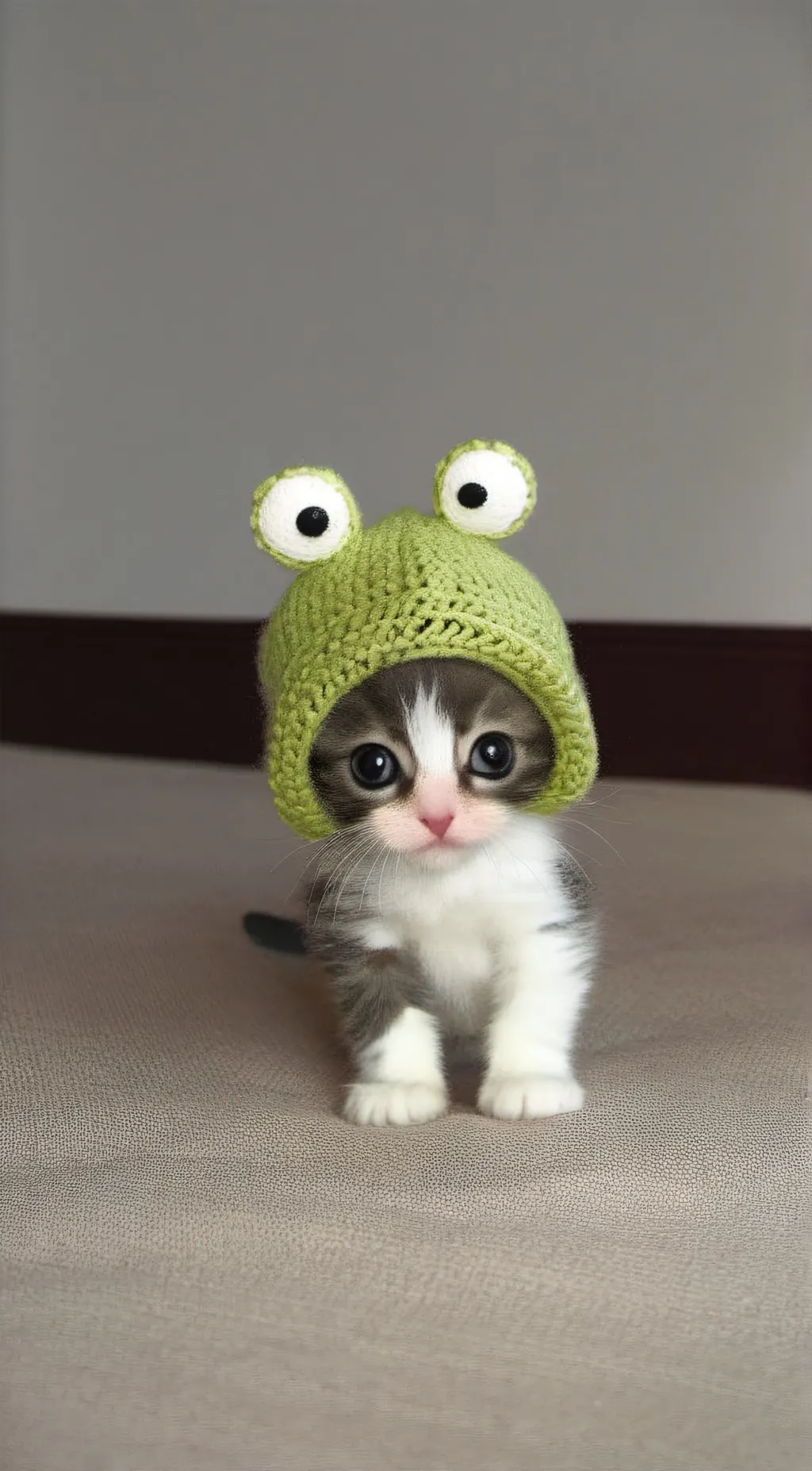 ai character: A cute lil kitten  background
