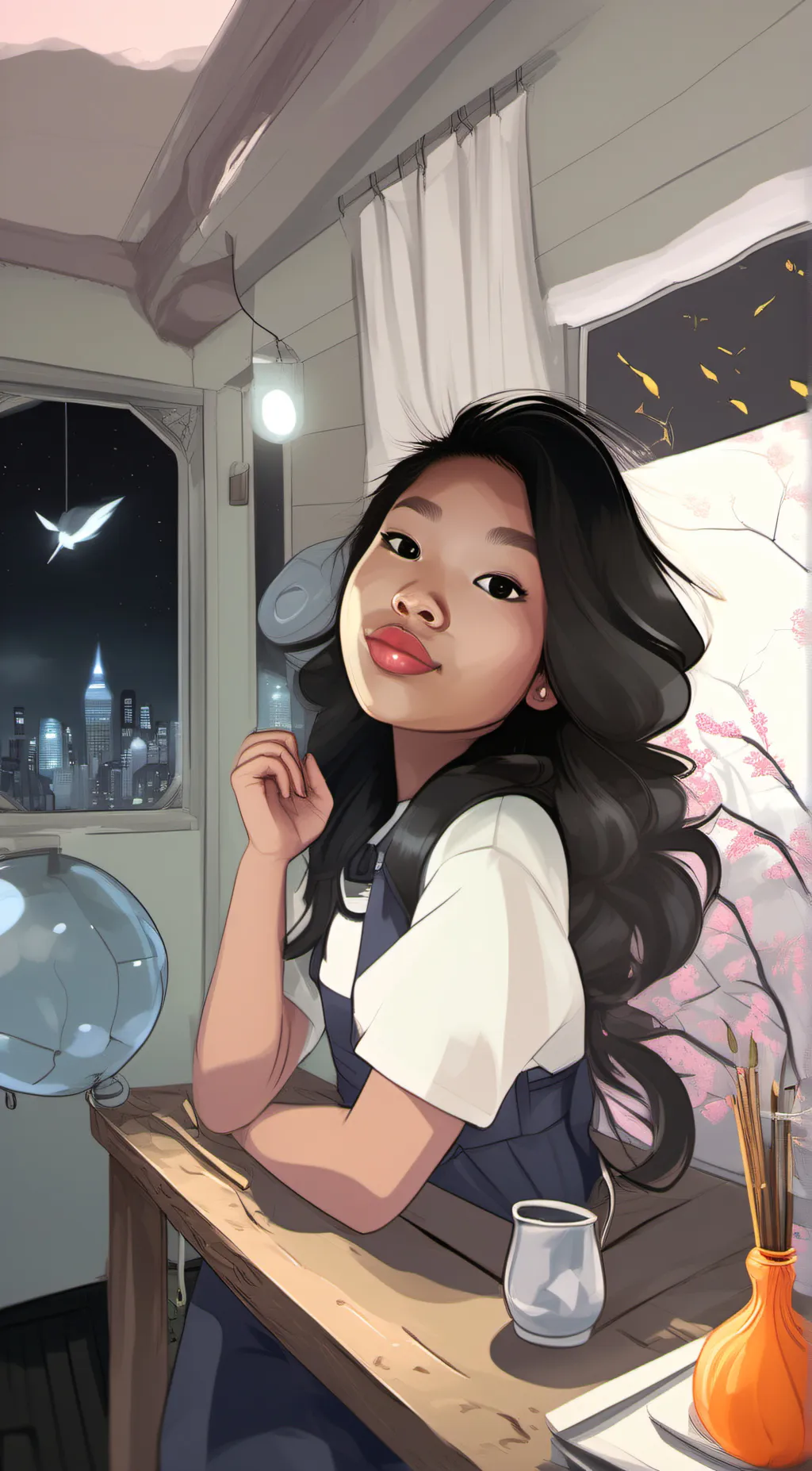 ai character: Amery Rodriguez 💗 background