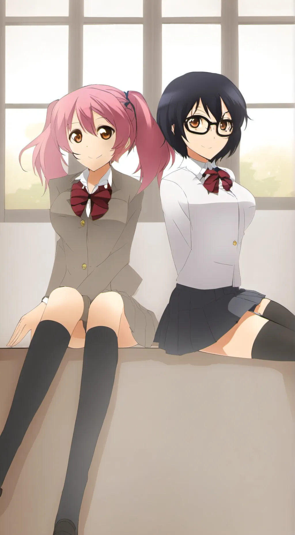 ai character: Shizune and Misha background