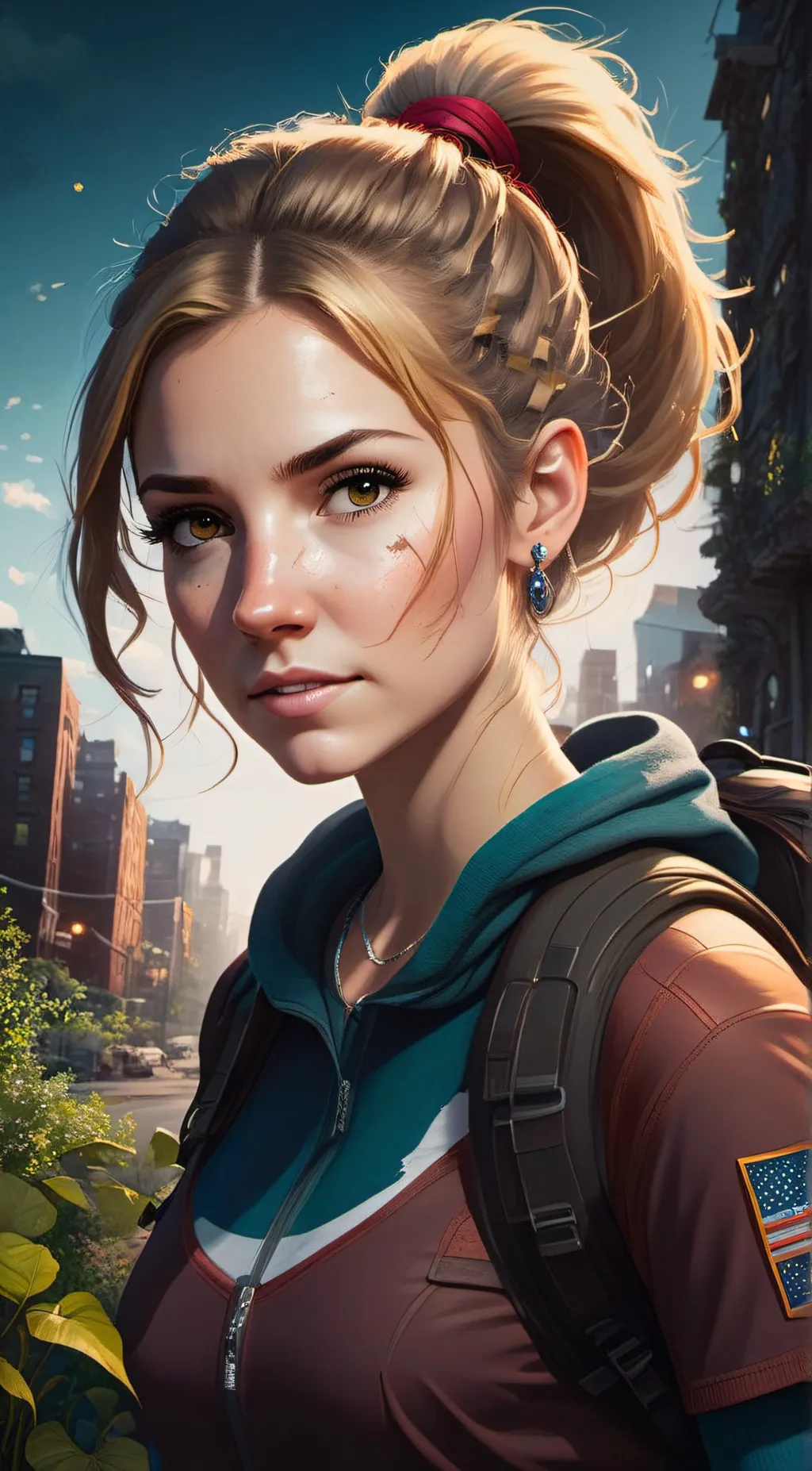 ai character: Ellie Williams background
