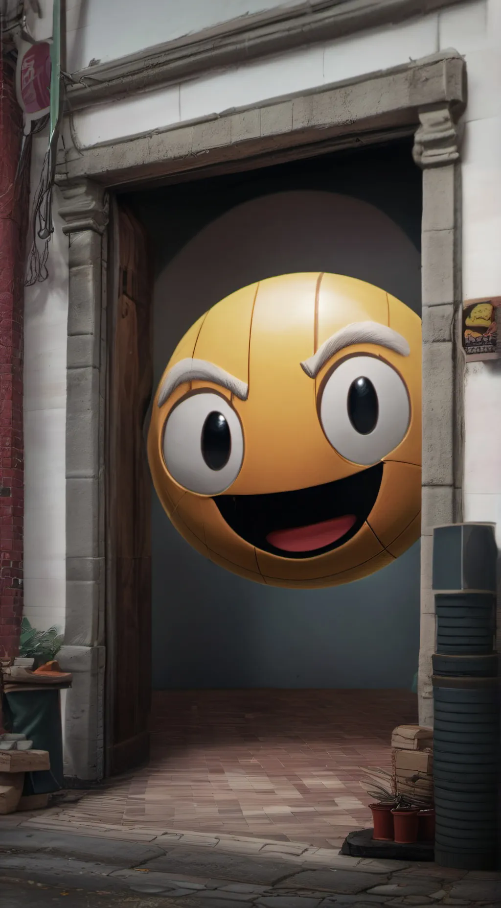 ai character: Emoji background