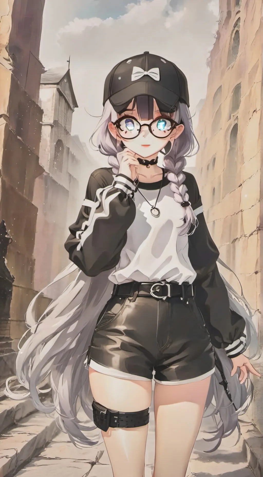 ai character: Amber background