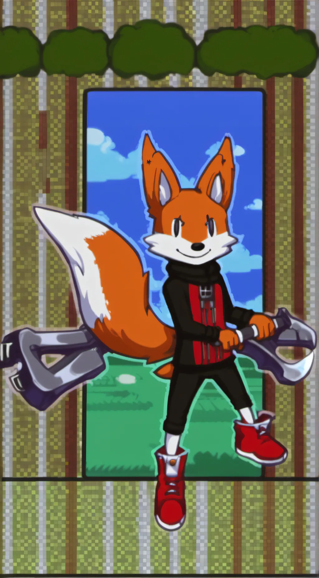 ai character: Tails The Fox background