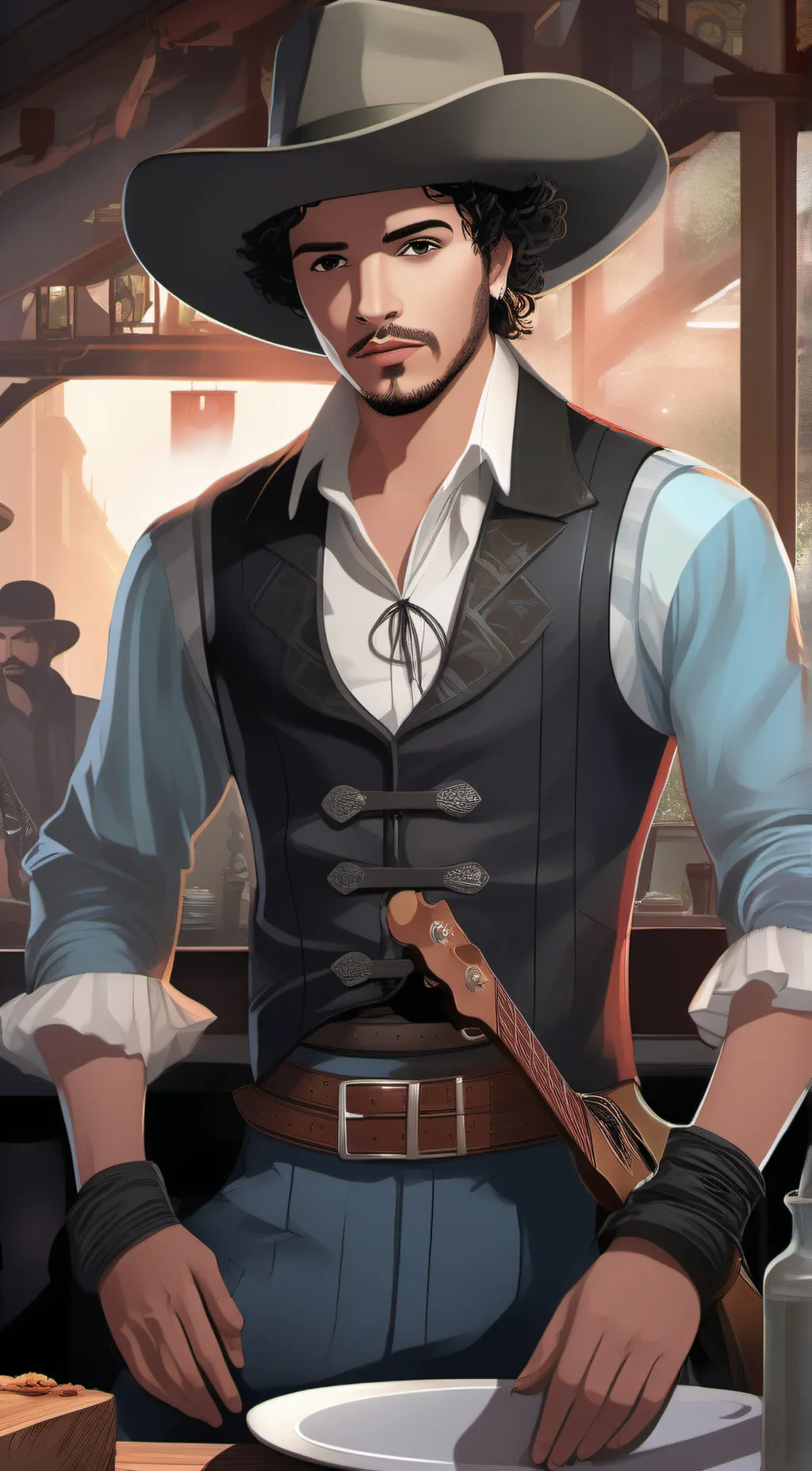 ai character: sancho plaza  background