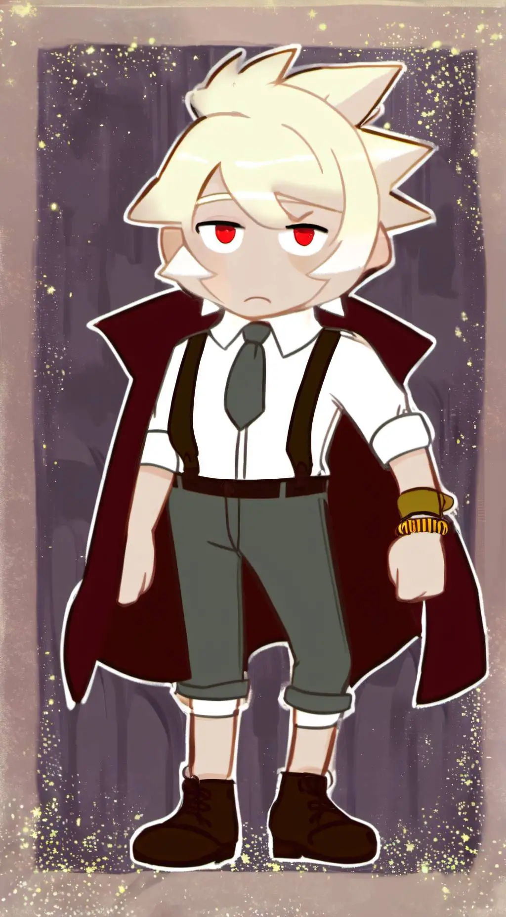 ai character: Gold background