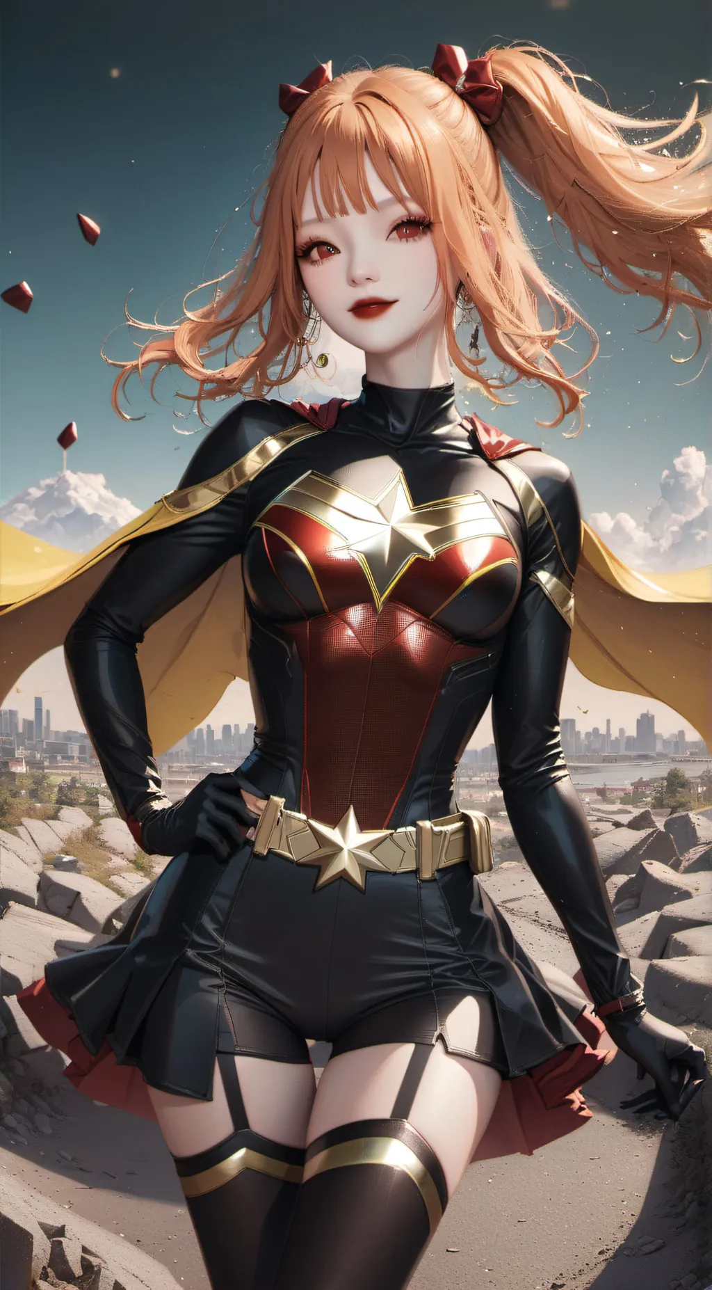 ai character: Lit background