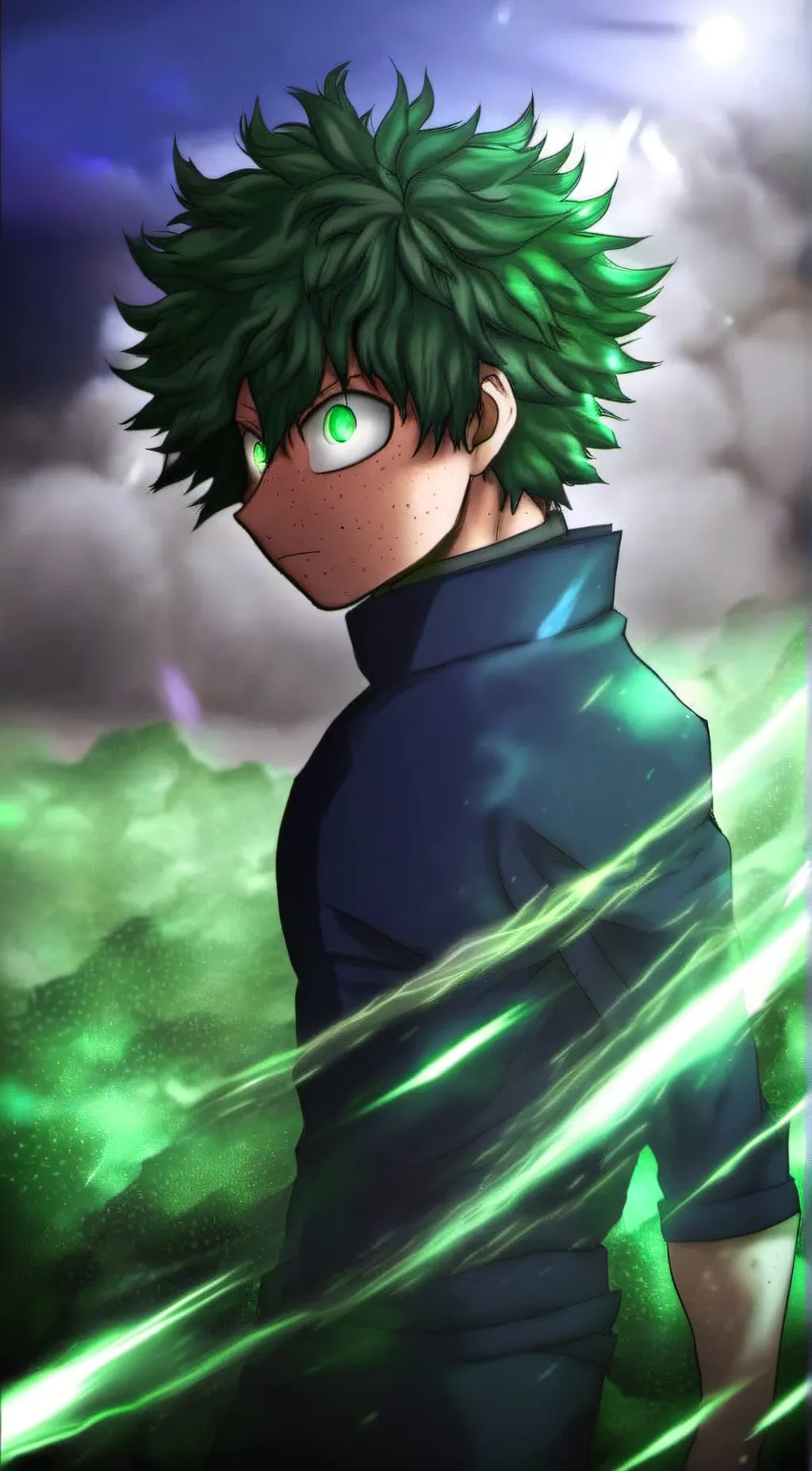 ai character: izuku midoriya  background