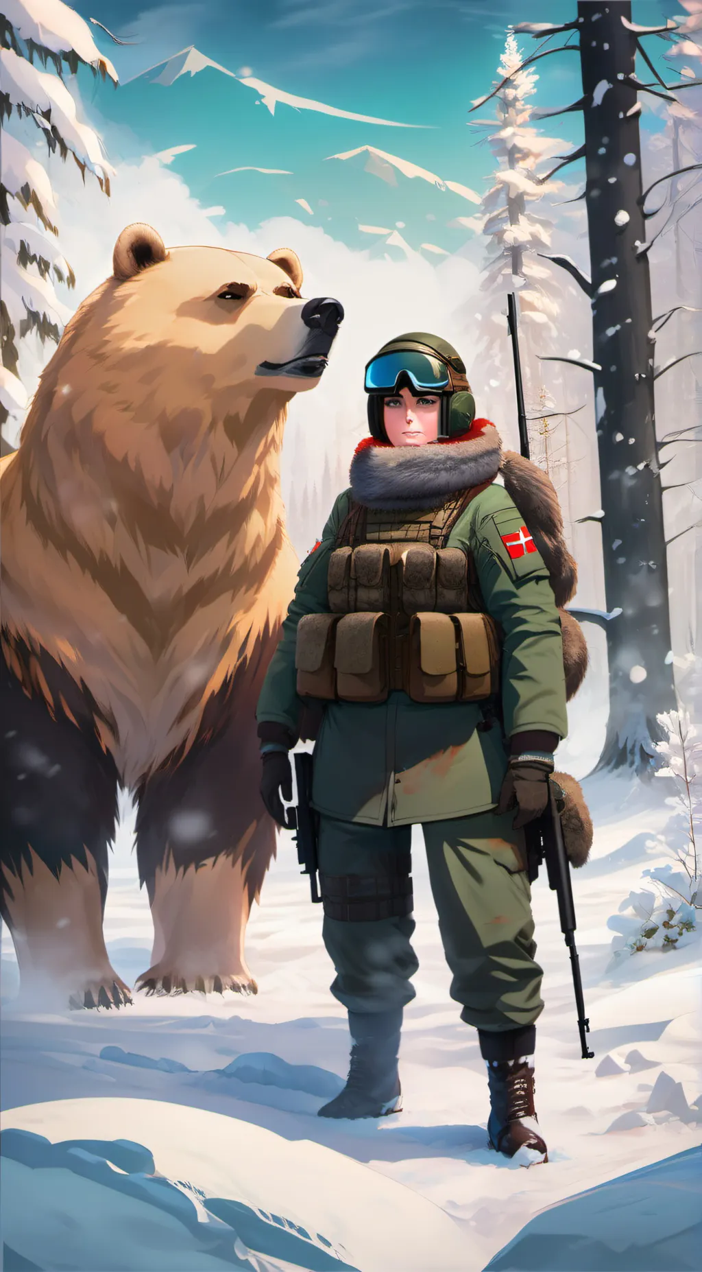 ai character: Russian soldier background