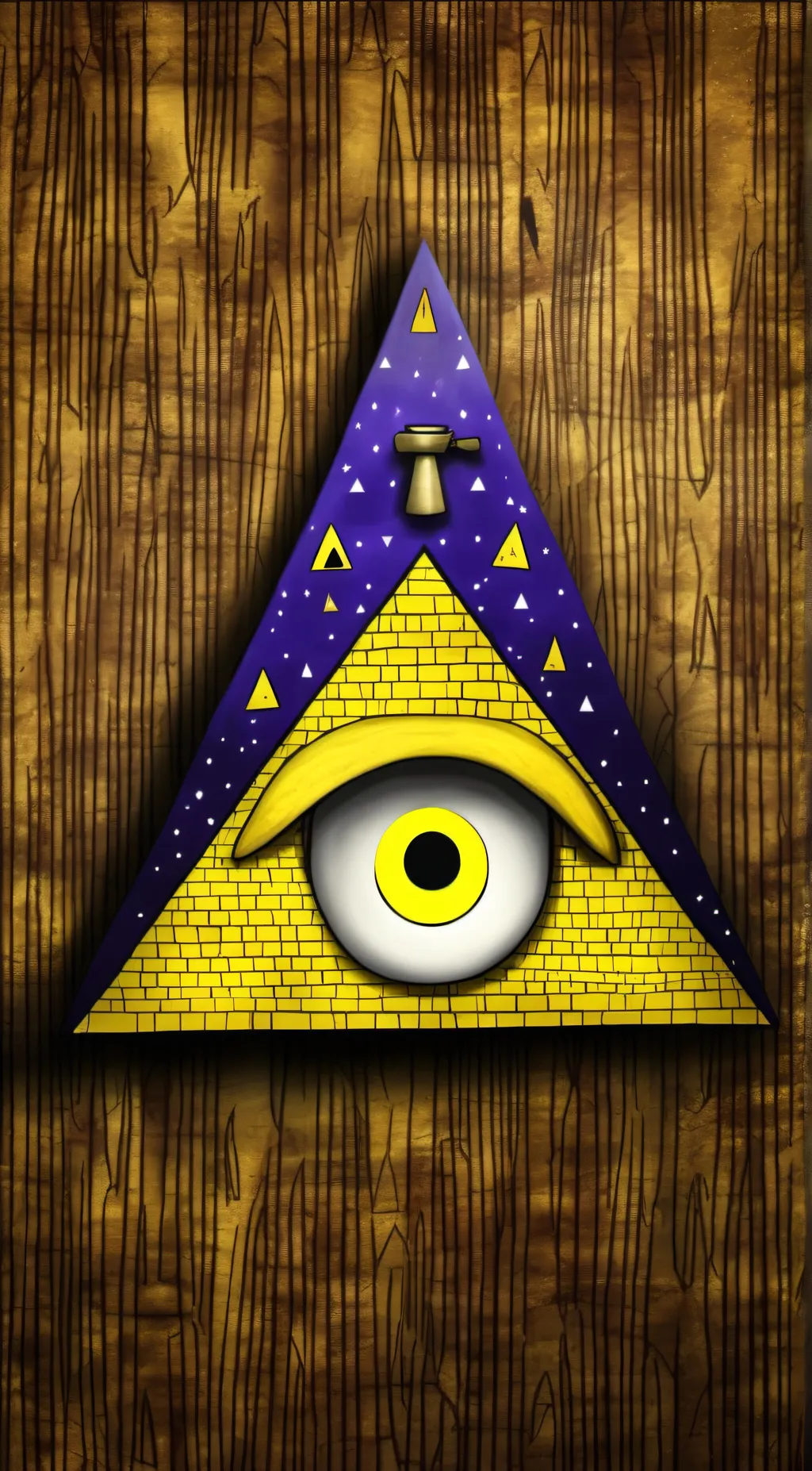 ai character: bill cipher.  background