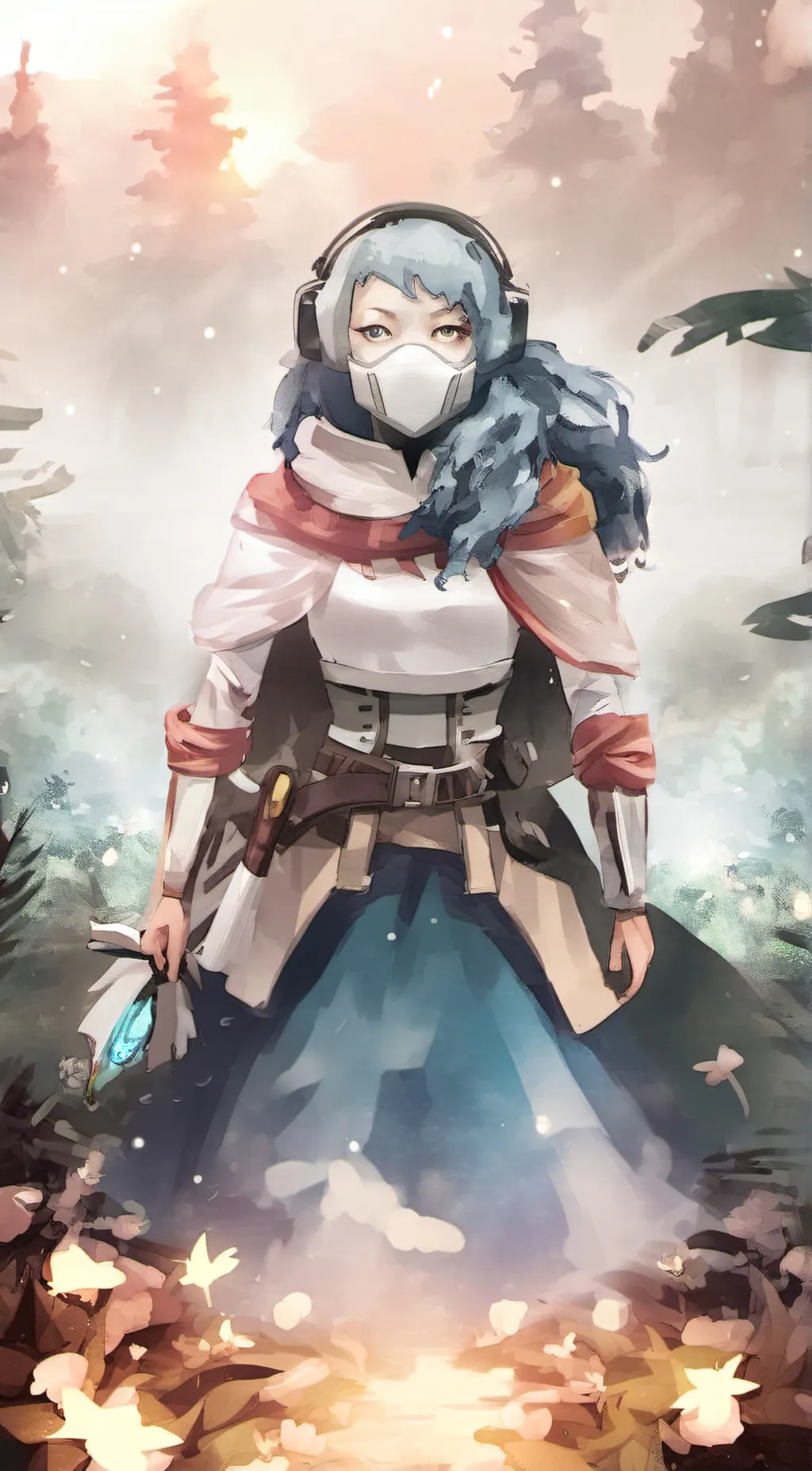 ai character: Snowy background