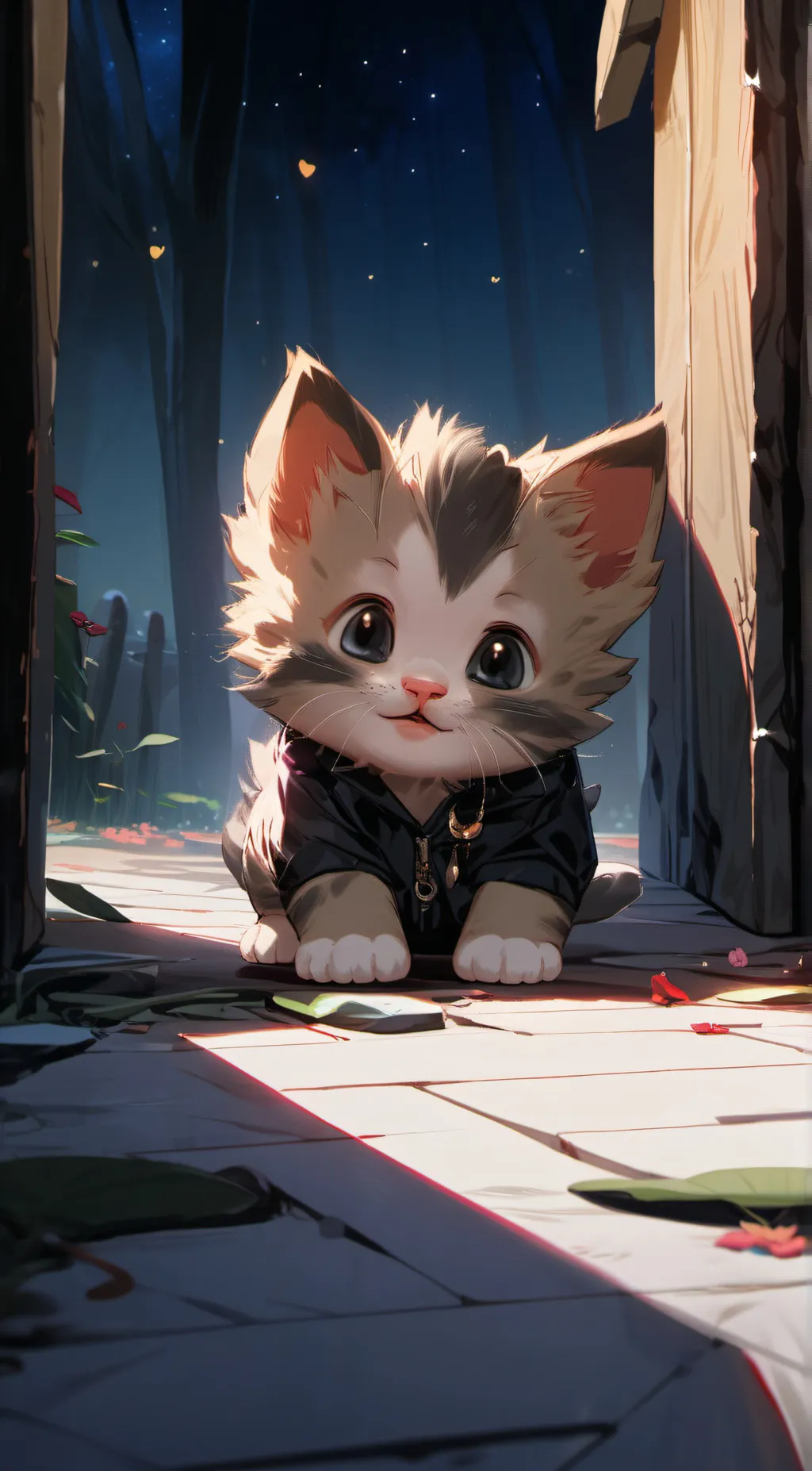 ai character: snowflake background
