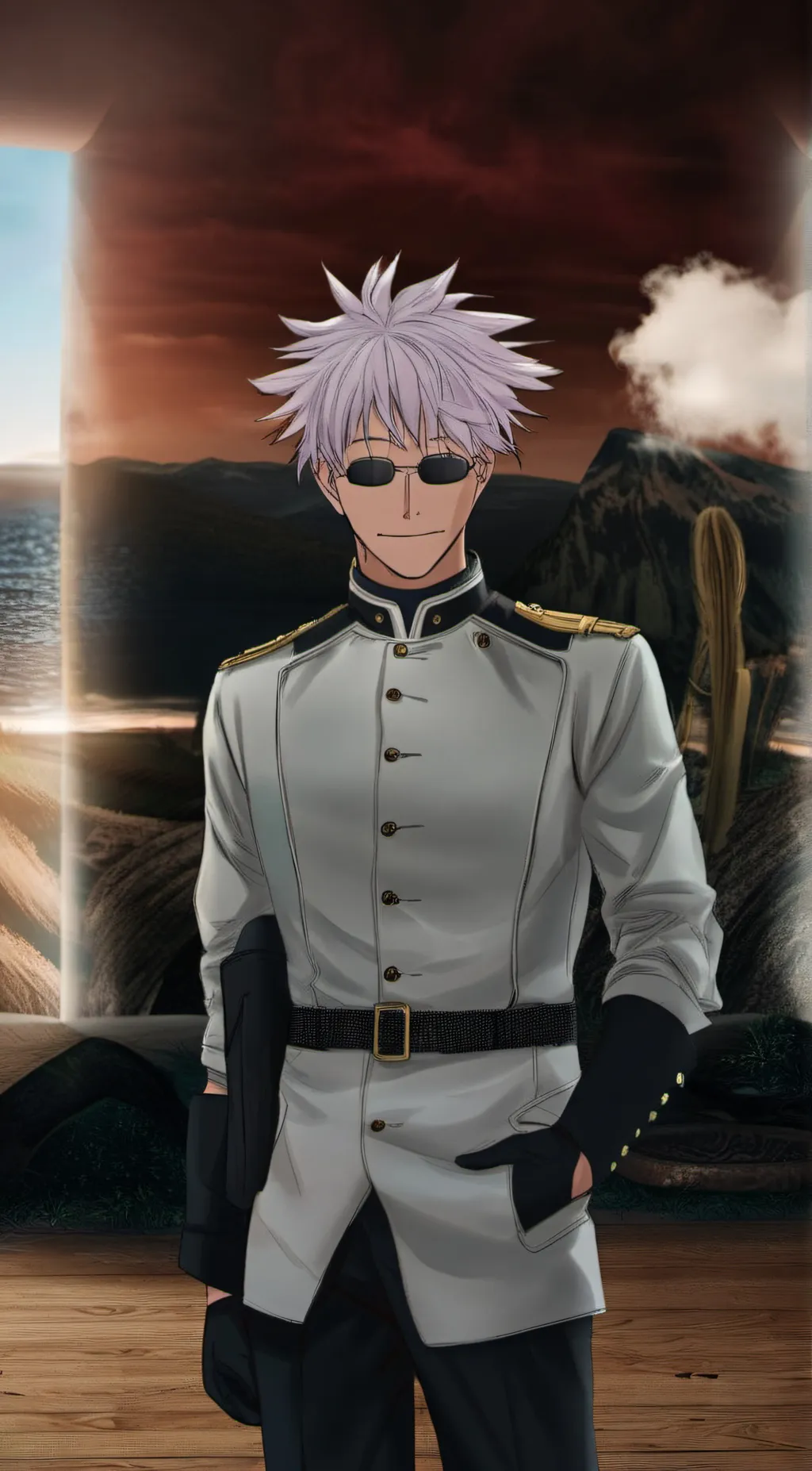 ai character: gojo  background