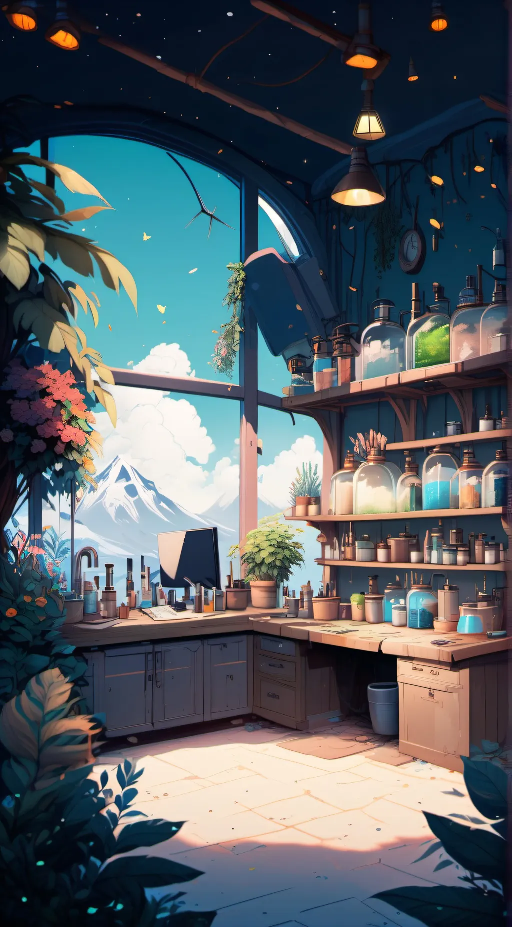 ai character: Lab background
