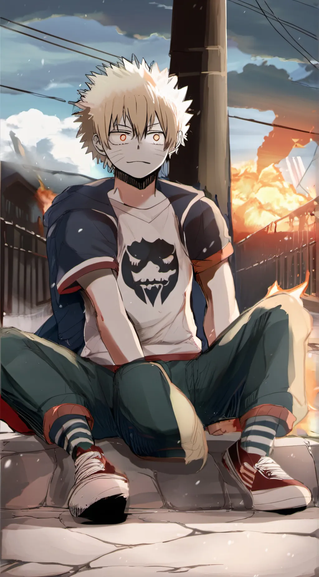 ai character: bakugo background