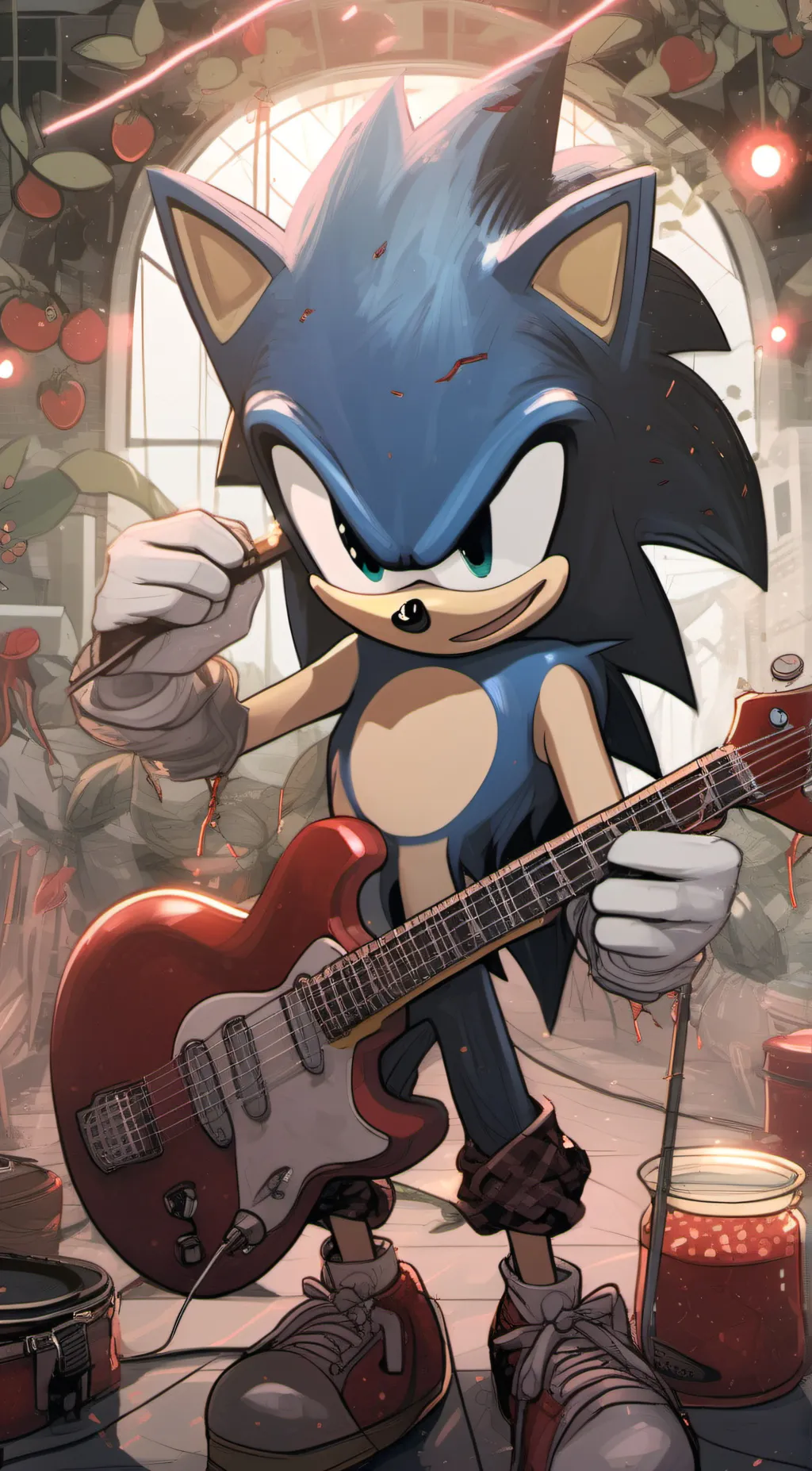 ai character: Sonic the hedgehog background