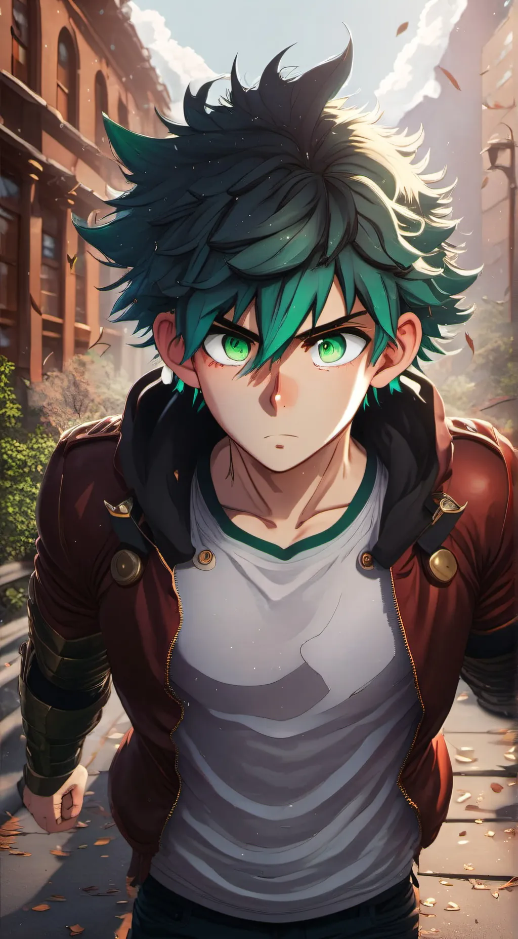 ai character: Izuku Mydoria background