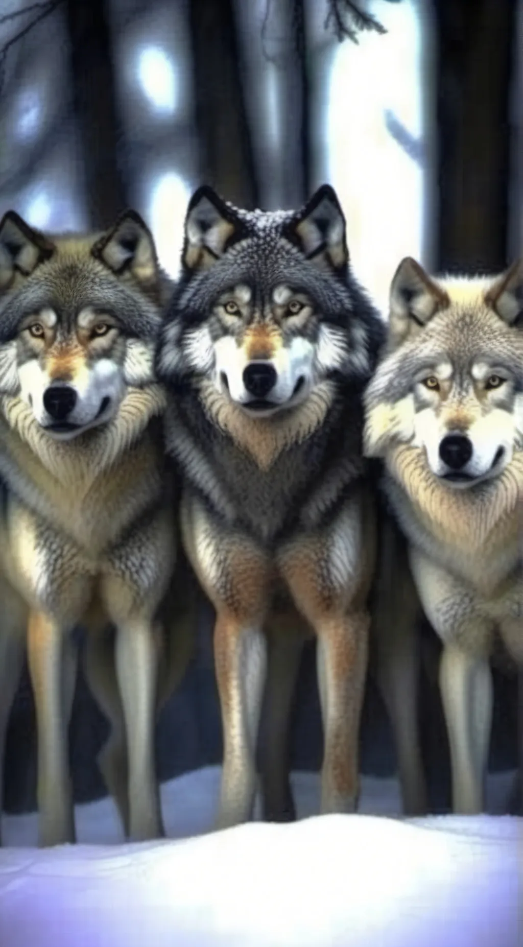 ai character: Three Wolves(•v• background