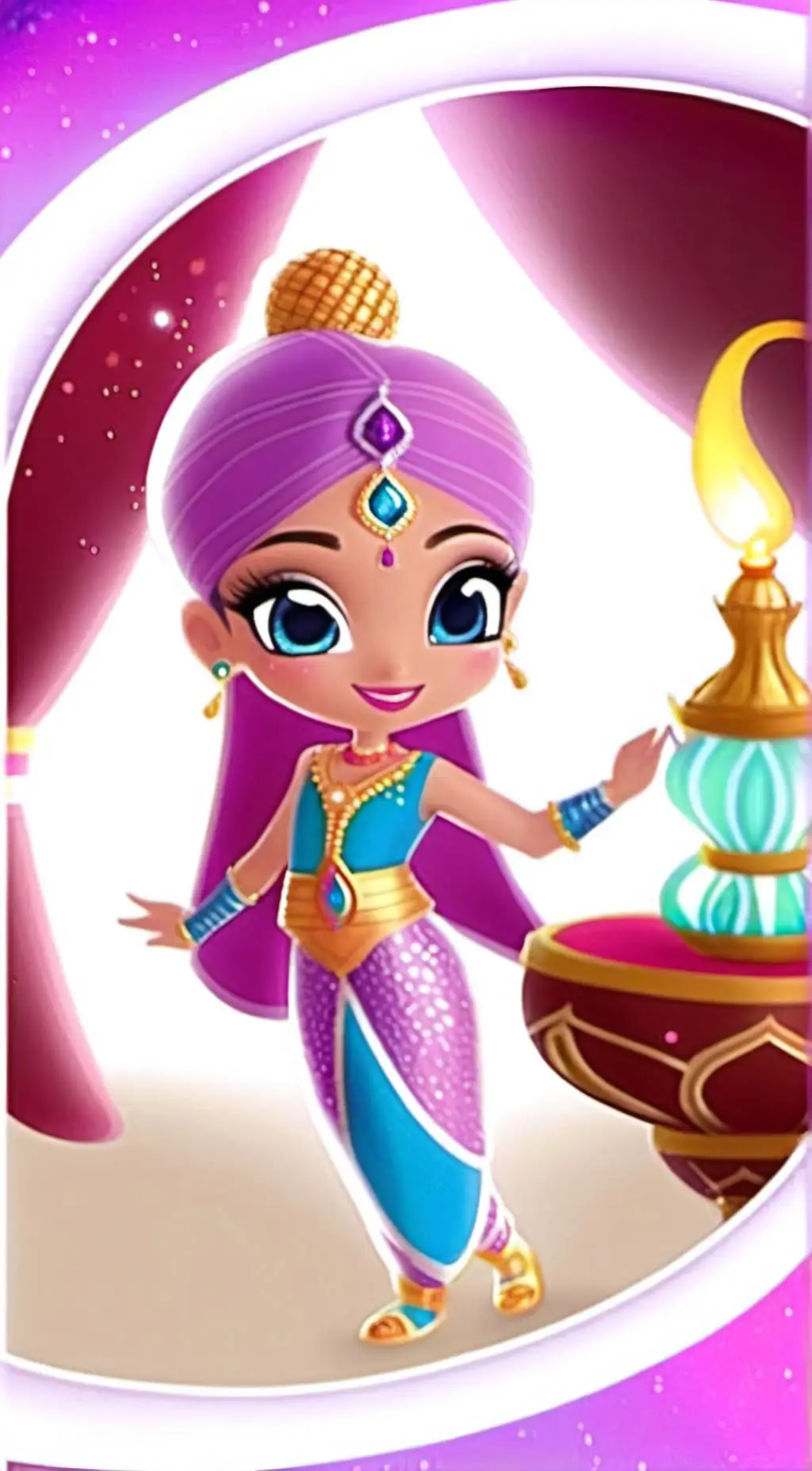 ai character: Shimmer background
