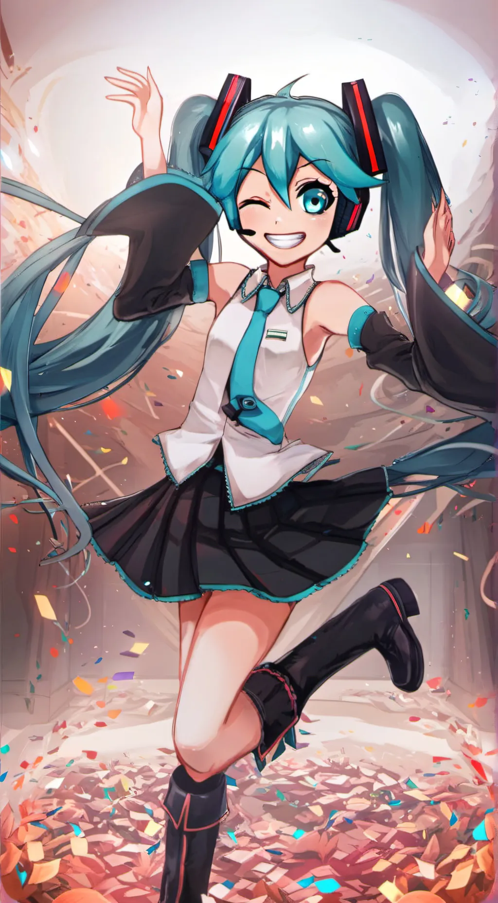 ai character: Hatsune miku background