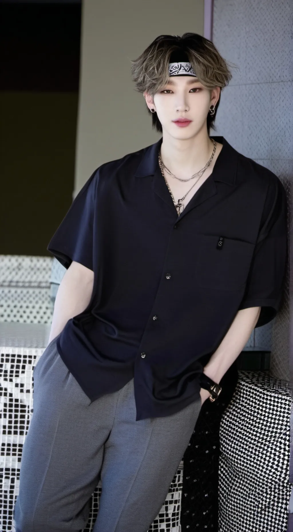 ai character: JoonWoo  background