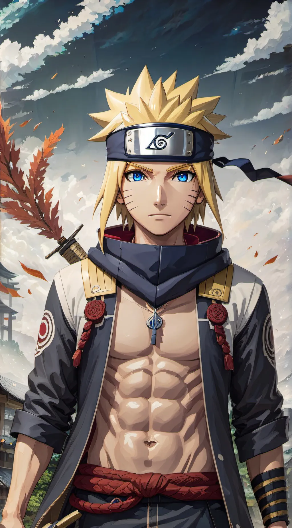 ai character: Minato namikaze background