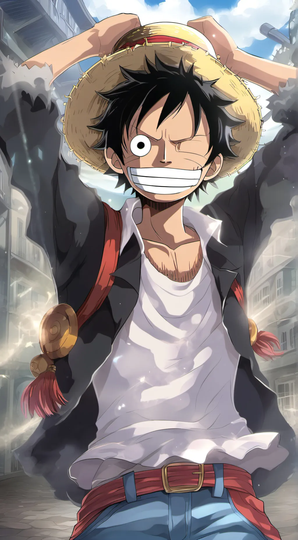 ai character: Monkey D Luffy background