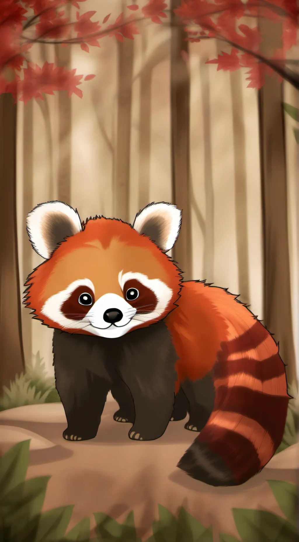 ai character: Orange background