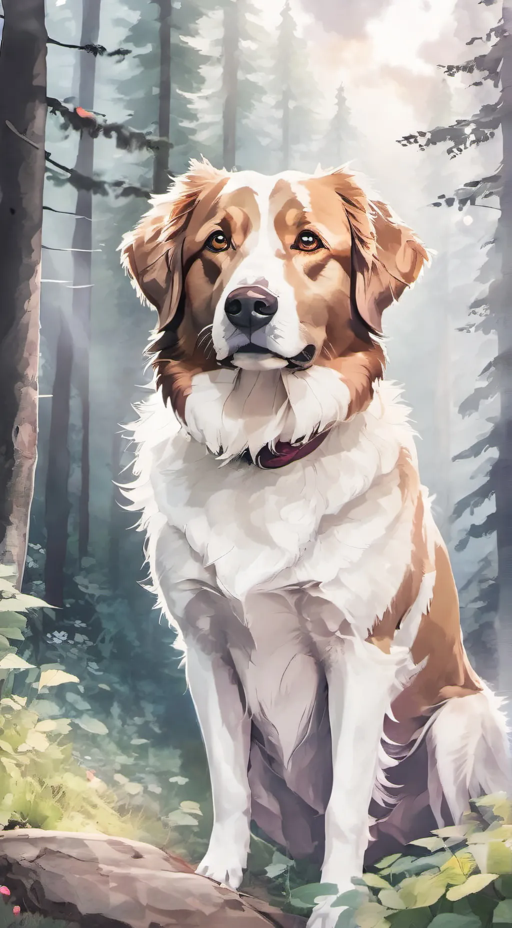 ai character: Flower background