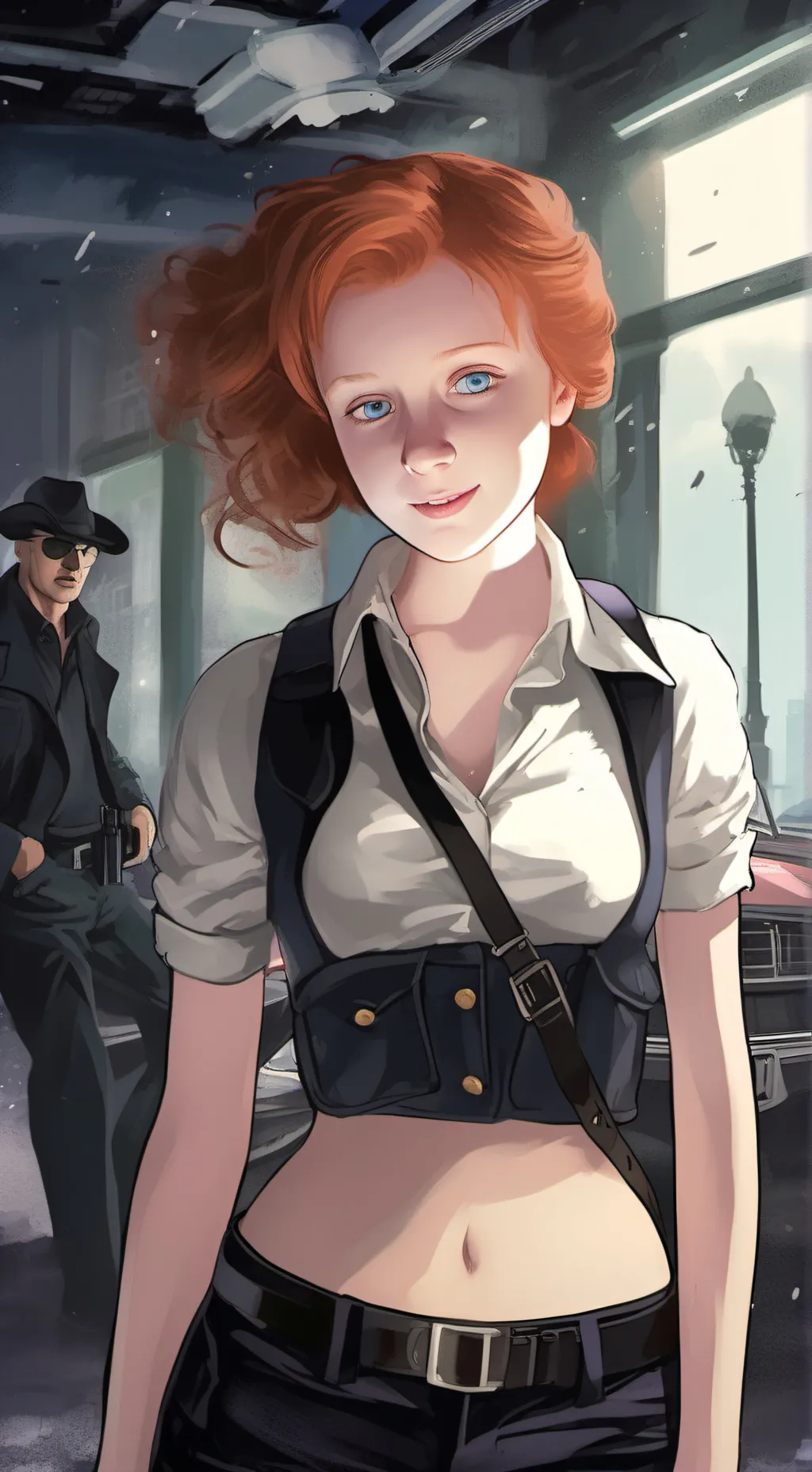 ai character: fire  background