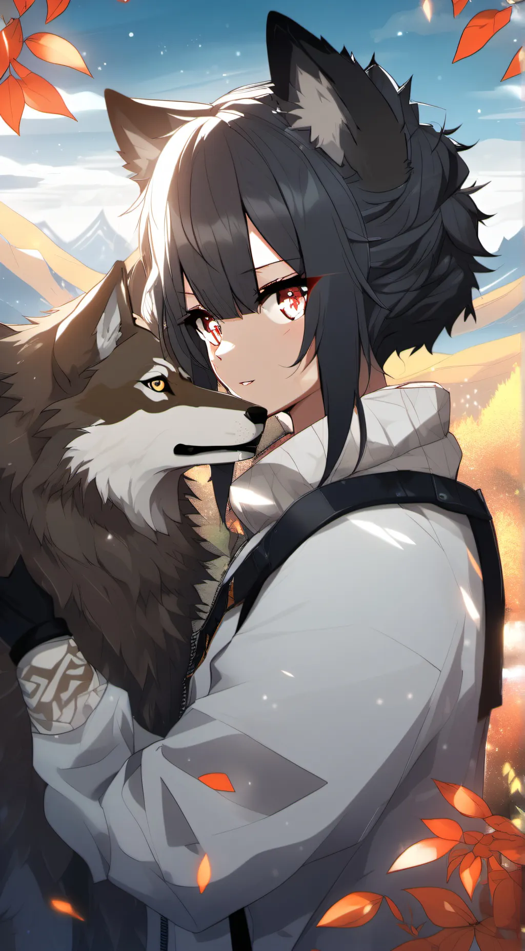 ai character: alphas wolf queen  background
