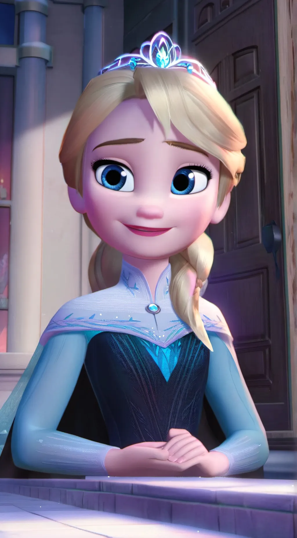 ai character: Young Elsa background