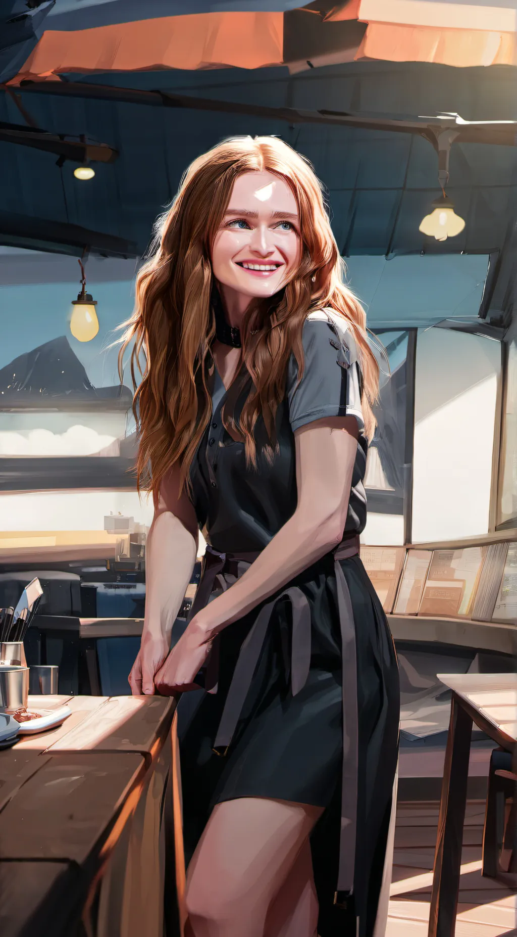 ai character: Sadie Sink background